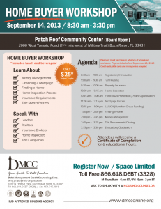 Home Buyer Workshop Patch Reef